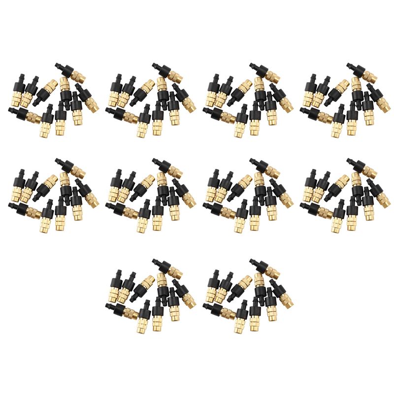 Nozzle Brass - AS94-100 Pcs Adjustable Misting Nozzle For