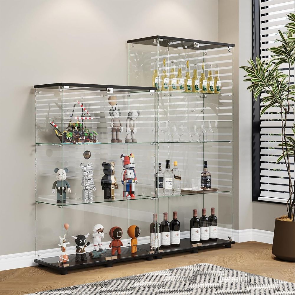 Glass Display Cabinet with 4-S - Glass Bed review and price