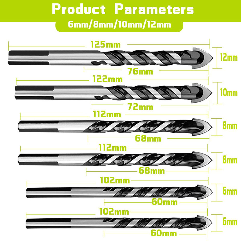 6 Pcs Ceramic Tile Multi Drill - Nozzle Tungsten review and price