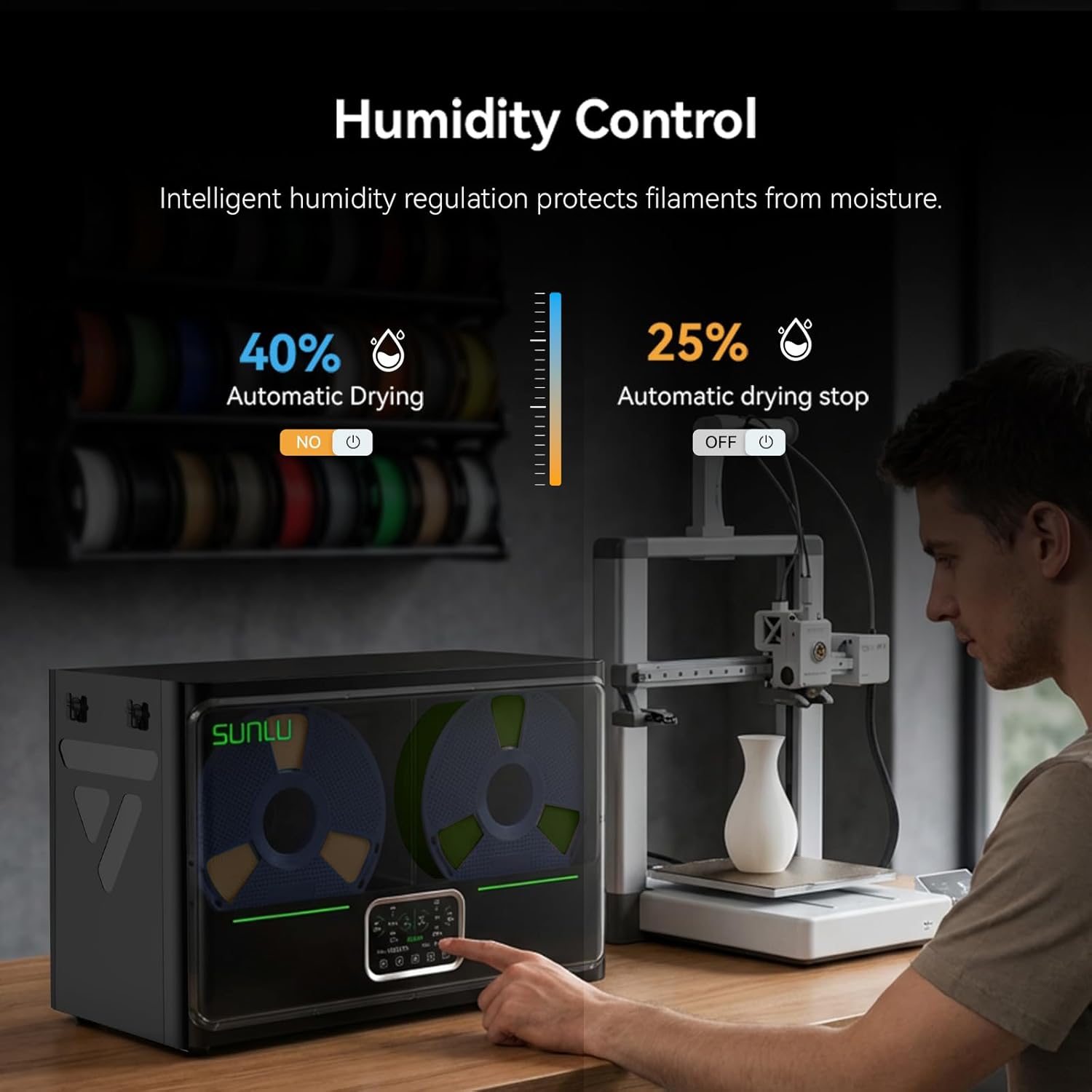 SUNLU S4 Pro 3D Filament Dryer - Filament 1.75 review and price